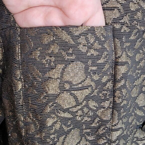 Susan Graver Fully Lined Tonal Jacquard Jacket Blazer size 1x - Picture 5 of 8